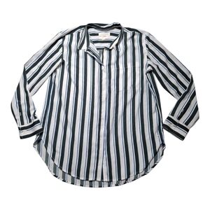 TREASURE & BOND Women's Button Down Shirt Striped Long Sleeve Size Small